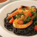 Spaghetti à l’encre de seiche, crevettes sautées #LGDK